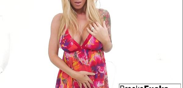  Watch Brooke Brand get naughty in her fun summer dress